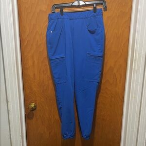 Figs Bold Blue Cargo Pants
